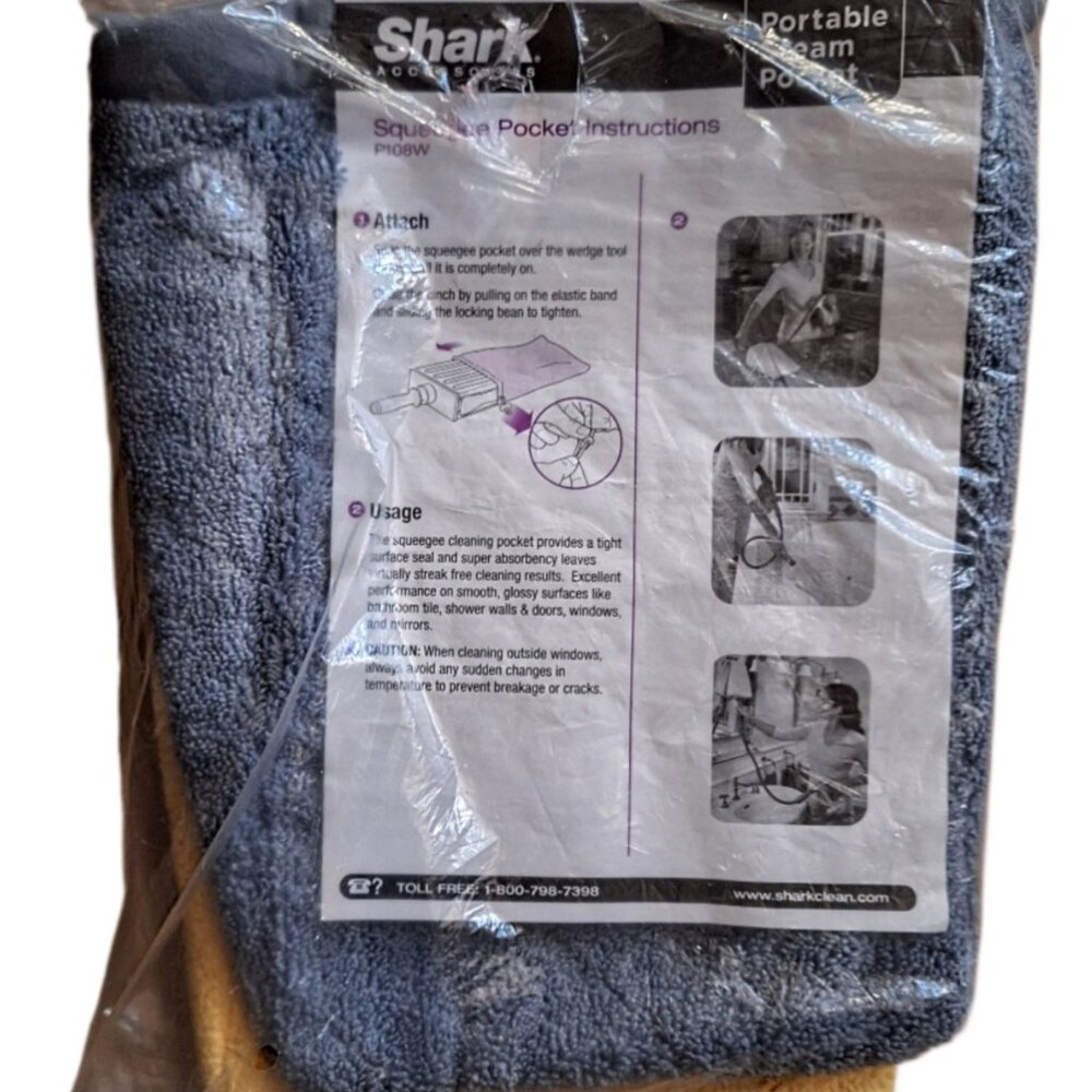 Two Original OEM Shark Steam Pocket Replacement Pads P108W Sealed